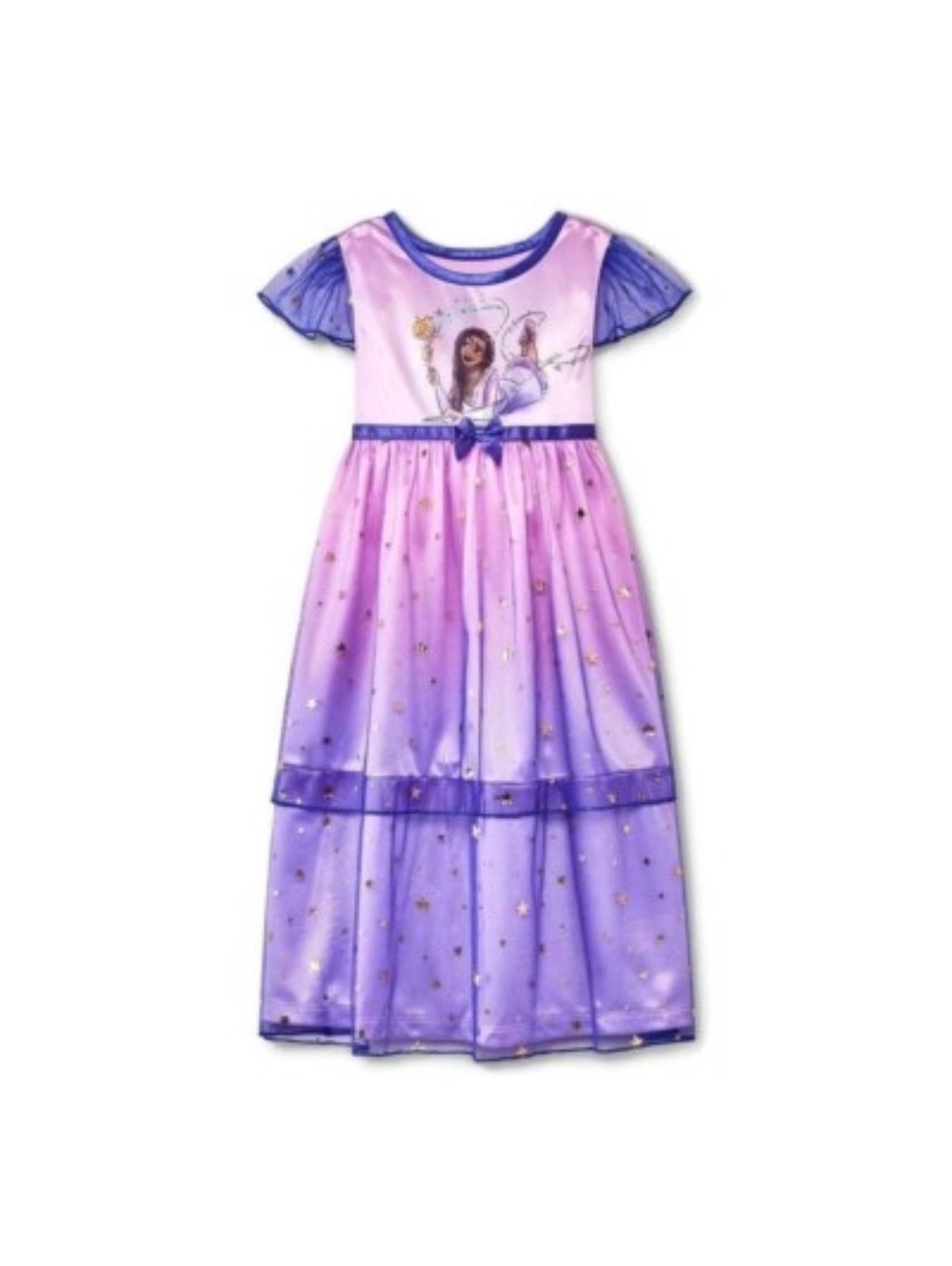 Disney Wish Asha & Star Fantasy Nightgown Girls 3T Purple Tulle Princess Dress